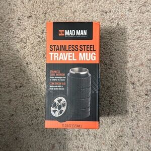 Stainless steel stacked tires travel mug